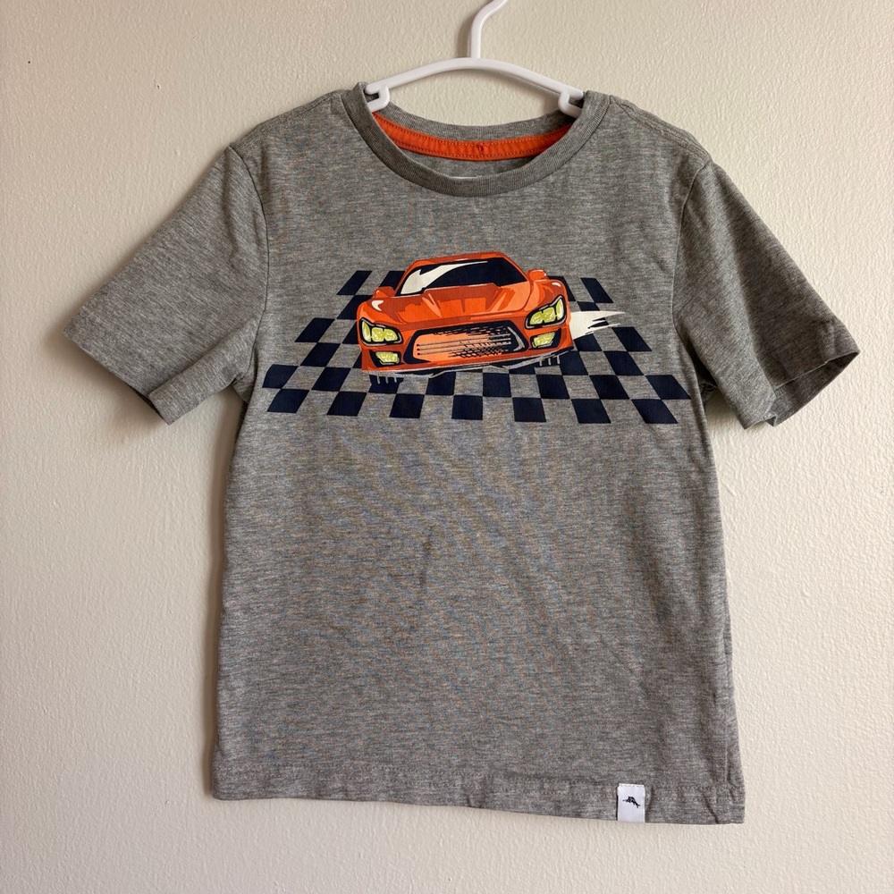 Tommy Bahama Boys' Gray and Orange Car Graphic Tee Size 4